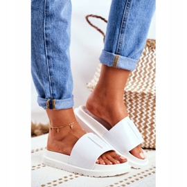 Pantuflas Big Star para mujer en la plataforma Blanco FF274812 2