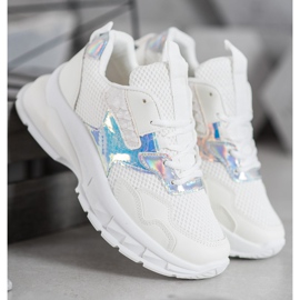 Mannika Zapatillas de deporte de moda con malla blanco 2 Mannika Zapatillas de deporte de moda con malla blanco 2