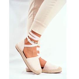 PS1 Alpargatas de mujer, lino anudado, beige Bonjour 1