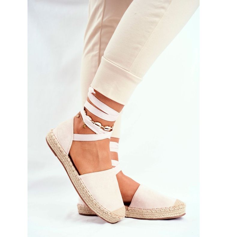PS1 Alpargatas de mujer, lino anudado, beige Bonjour 1 PS1 Alpargatas de mujer, lino anudado, beige Bonjour 1