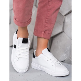 SHELOVET Zapatos deportivos con purpurina blanco 1