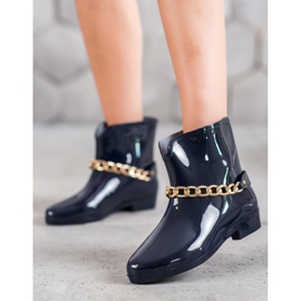 SHELOVET Chanclos con cadena decorativa azul 3