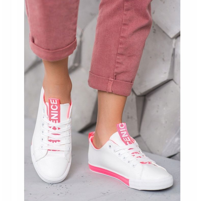 SHELOVET Deportivas Con Cuero Ecológico Agradable blanco 1 SHELOVET Deportivas Con Cuero Ecológico Agradable blanco 1