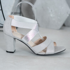 Filippo Sandalias plateadas sin cordones gris 2
