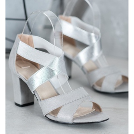 Filippo Sandalias plateadas sin cordones gris 3
