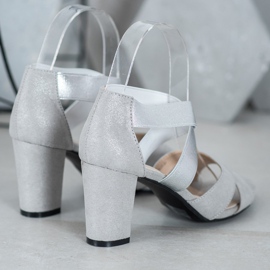 Filippo Sandalias plateadas sin cordones gris 4