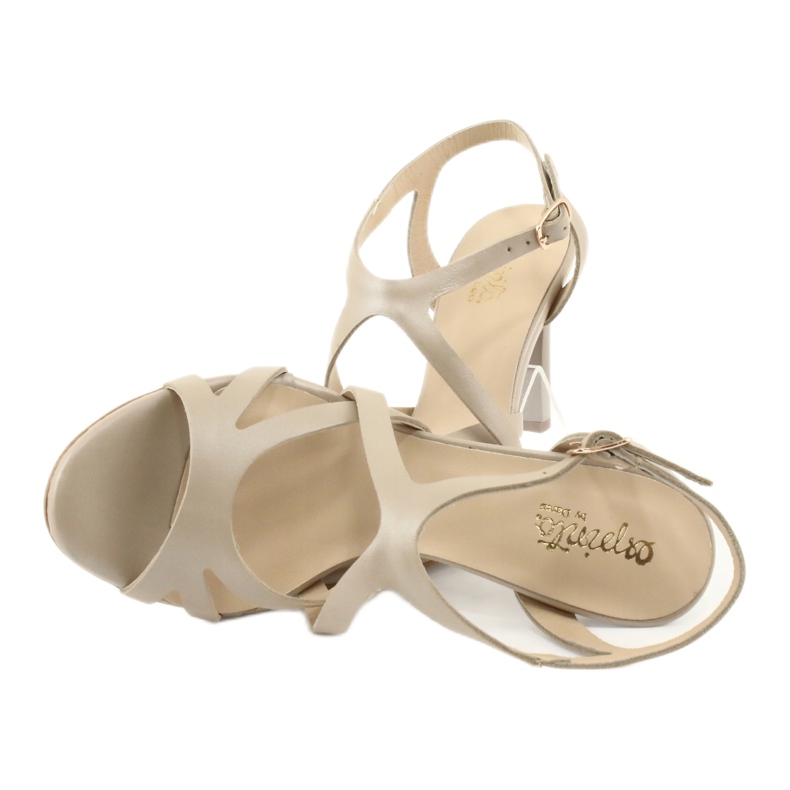 Sandalias de mujer beige perla Espinto S339 / 32 4