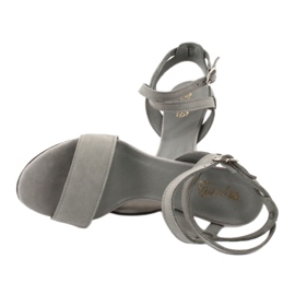 Espinto Sandalias para mujeres de cuero gris en el alfiler S333/5 4 Espinto Sandalias para mujeres de cuero gris en el alfiler S333/5 4