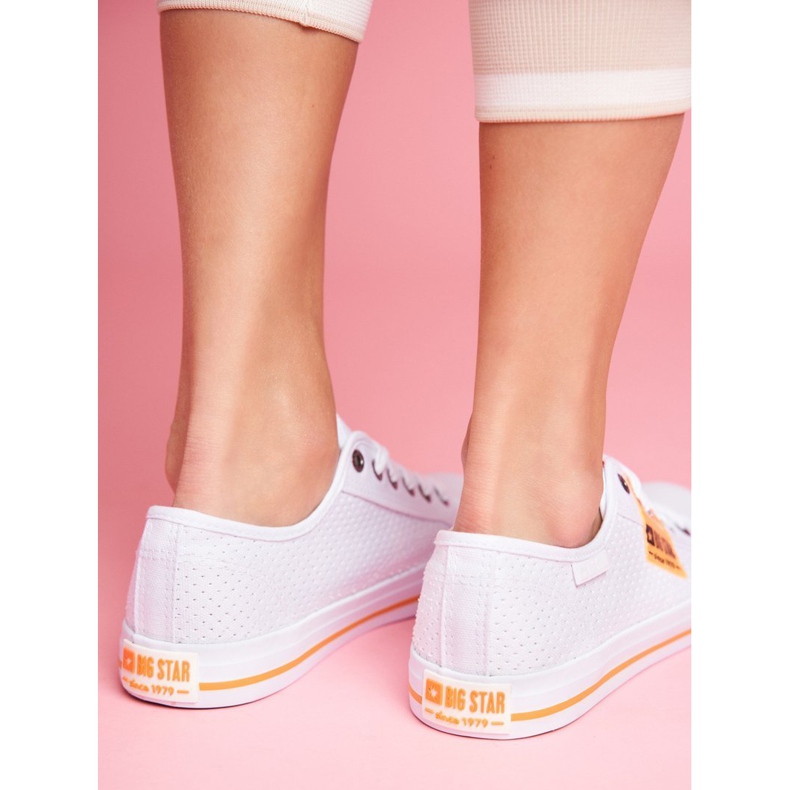 Zapatillas de mujer Big Star Openwork White FF274035 blanco 2