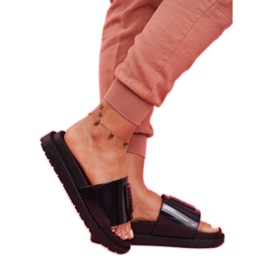 Pantuflas Big Star para mujer en la plataforma negra FF274813 negro 6