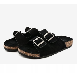 Zapatillas negras con hebilla BL3100-SF negro 3