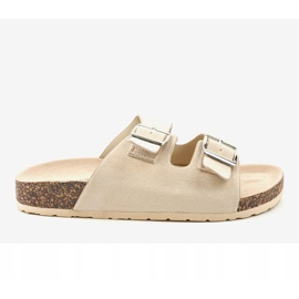 Zapatillas beige con hebilla BL3100-SF 2