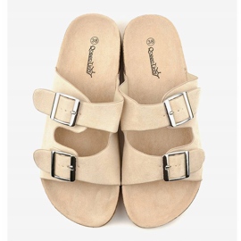 Zapatillas beige con hebilla BL3100-SF 3
