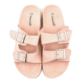 Zapatillas rosa con hebilla BL3100-SF rosado 3