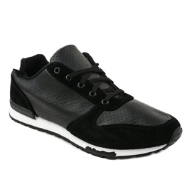 Zapatillas casual hombre negras 302-5 negro 1 Zapatillas casual hombre negras 302-5 negro 1