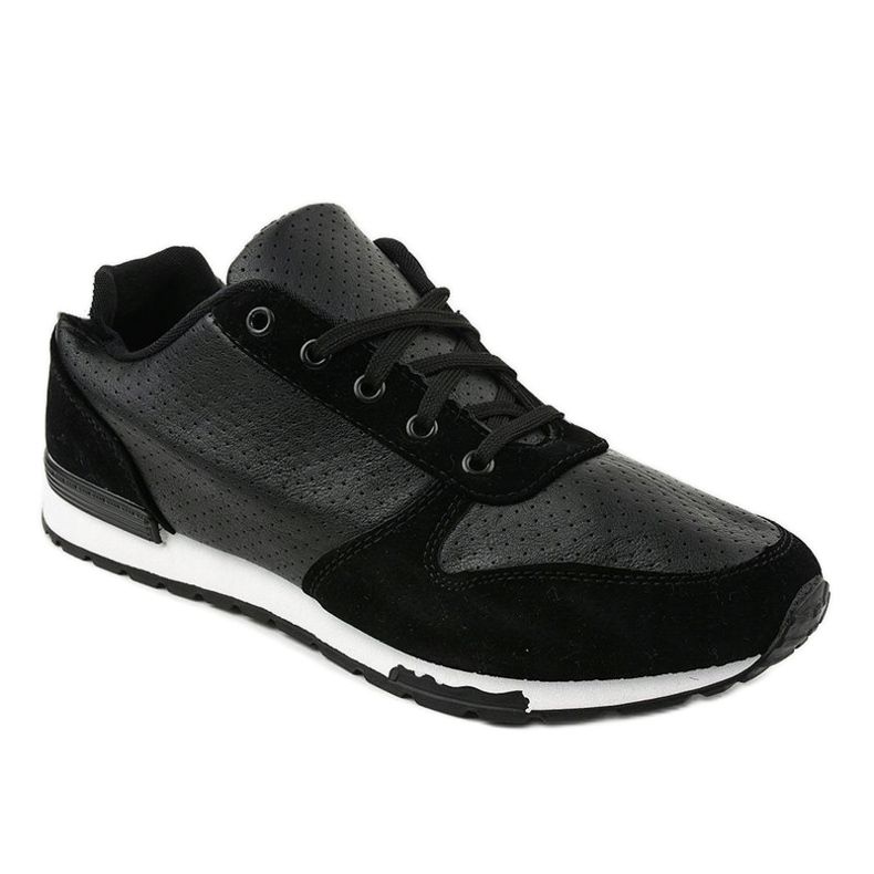 Zapatillas casual hombre negras 302-5 negro 1 Zapatillas casual hombre negras 302-5 negro 1