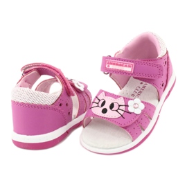 Sandalias niña American Club DR22 / 20 gatito rosa 3