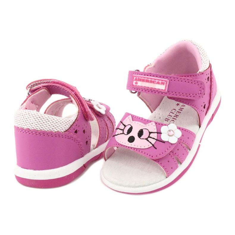 Sandalias niña American Club DR22 / 20 gatito rosado 3