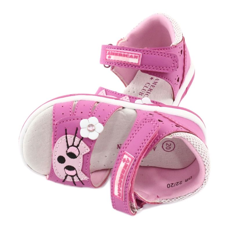 Sandalias niña American Club DR22 / 20 gatito rosado 4