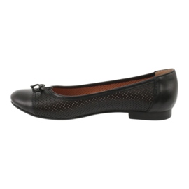 Bailarinas caladas negras con lazo Angello 761 negro 1
