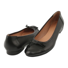 Bailarinas caladas negras con lazo Angello 761 negro 3