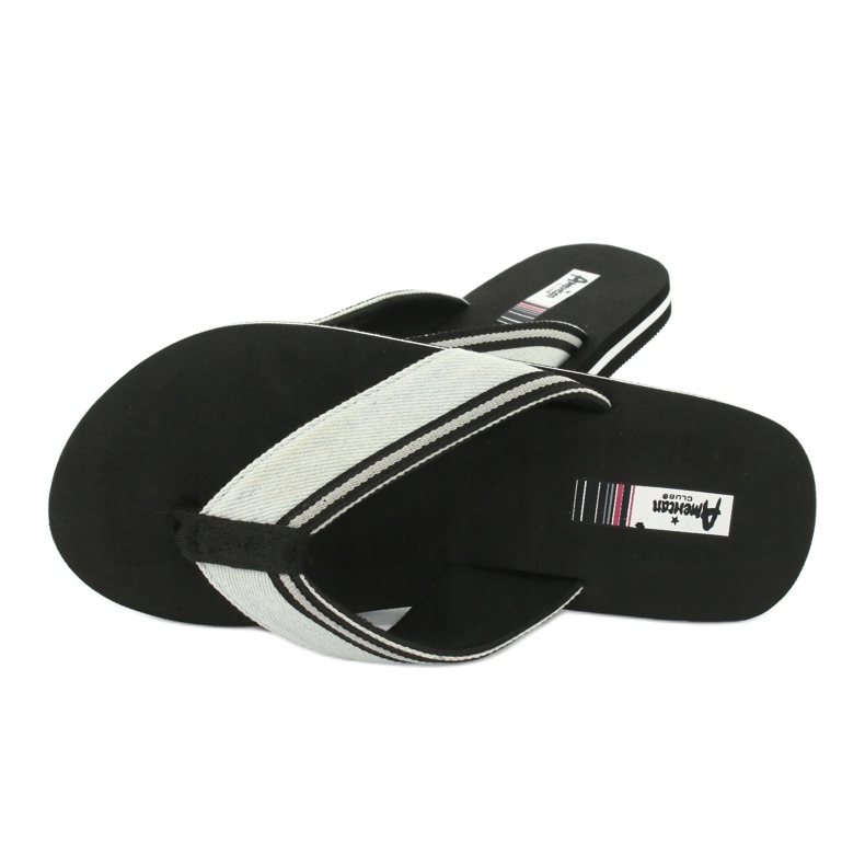 American Club Chanclas de espuma de mujer americana negro azul 3 American Club Chanclas de espuma de mujer americana negro azul 3