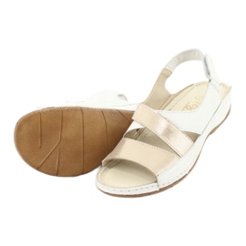 Gregors Gregores 781 Sandalias para mujeres para cuñas blancas/de oro blanco 4