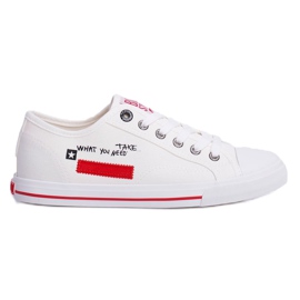 Zapatillas de Mujer Big Star White FF274079 negro rojo 4