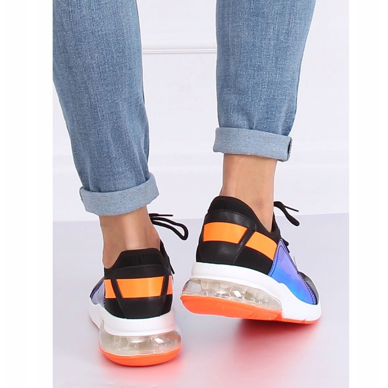 Zapatillas deportivas de mujer negras F-3336 BLACK / ORANGE negro naranja 2