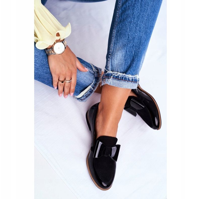 Mujer Brogues Maciejka Mocasines lacados Negro 04099-01 / 00-5 2