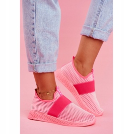 PS1 Zapatos Deportivos Sin Cordones Mujer Rosa Neón Claro La Fiesta 2