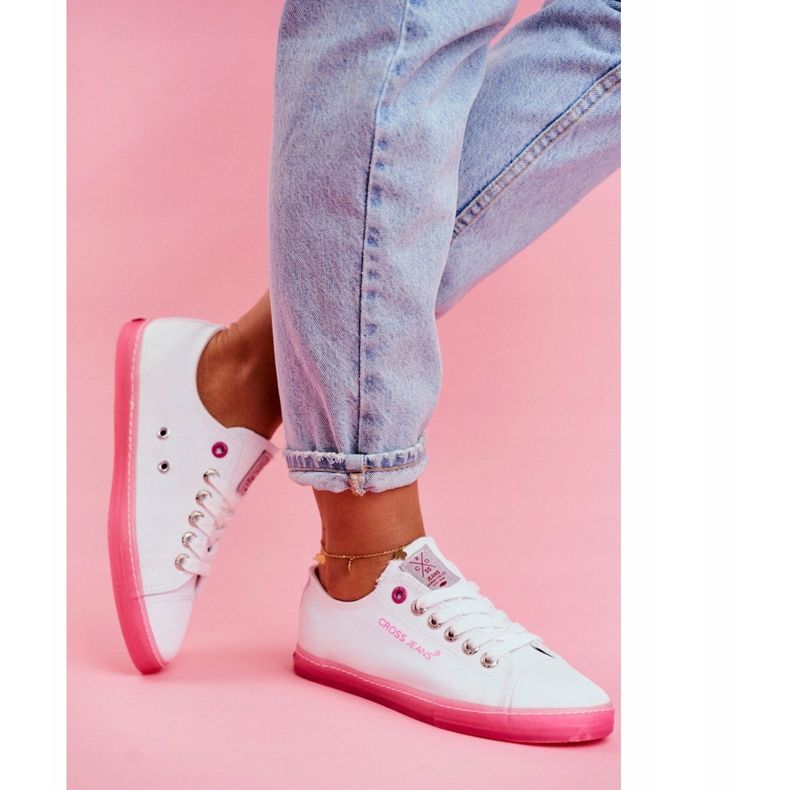 Zapatillas Mujer Cross Jeans Blanco Rosa FF2R4075C 2