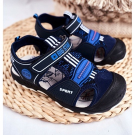 Sandalias Infantiles Big Star Con Velcro Azul Marino FF374211 1
