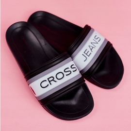 Pantuflas de Mujer Cross Jeans Negras FF2R4159C blanco negro 4