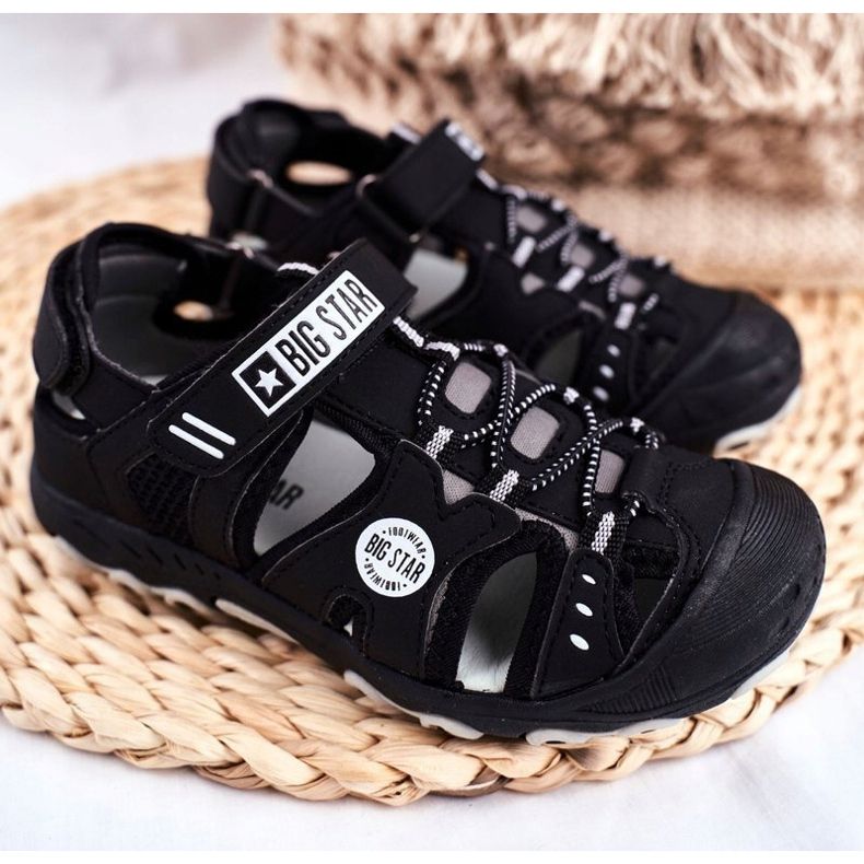 Sandalias Infantiles Big Star Con Velcro Negra FF374210 negro 1
