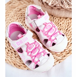 Sandalias Infantiles Big Star Con Velcro Blanco FF374207 rosado 5