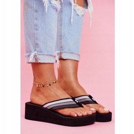 Pantuflas de Mujer Chanclas Big Star en una cuña Negro FF274A300 3
