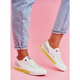 Zapatillas de Mujer Cross Jeans Blanco Amarillo FF2R4042C 2 Zapatillas de Mujer Cross Jeans Blanco Amarillo FF2R4042C 2