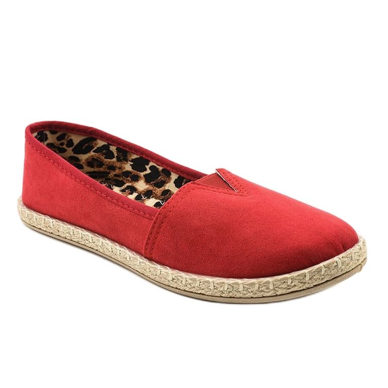Alpargatas slip rojas con estampado de leopardo TL128-3 rojo 1