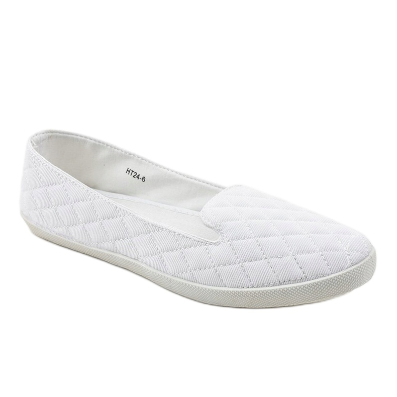 Zapatillas acolchadas sin cordones HT24-6 blancas blanco 1