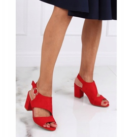 Sandalias rojas de tacón A8560 Red rojo 2