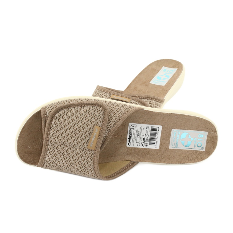 Adanex Zapatillas beige con solapas de velcro 24840 3