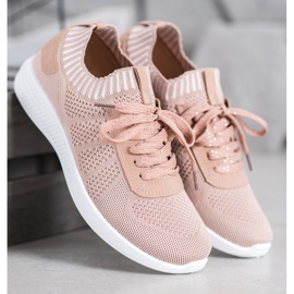 SHELOVET Zapatos deportivos en polvo rosado 2