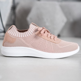 SHELOVET Zapatos deportivos en polvo rosado 1