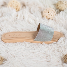 Small Swan Pantuflas Con Brillo multicolor gris 1 Small Swan Pantuflas Con Brillo multicolor gris 1