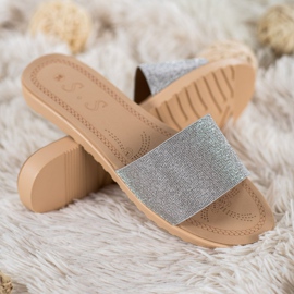 Small Swan Pantuflas Con Brillo multicolor gris 2 Small Swan Pantuflas Con Brillo multicolor gris 2