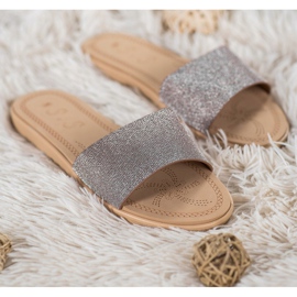 Small Swan Pantuflas Con Brillo multicolor gris amarillo 1 Small Swan Pantuflas Con Brillo multicolor gris amarillo 1