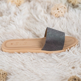 Small Swan Pantuflas Con Brillo negro multicolor 2