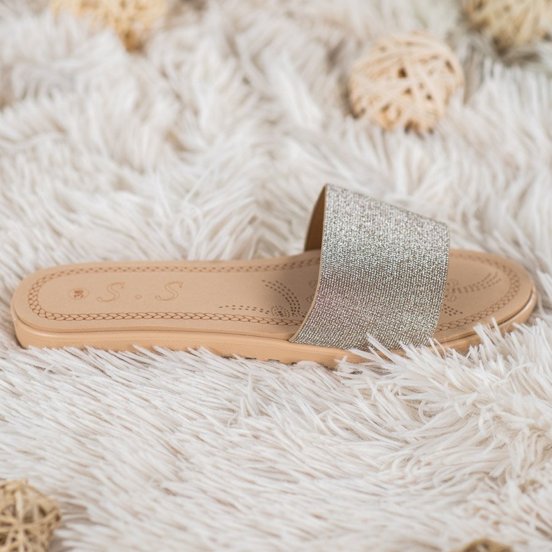 Small Swan Pantuflas Con Brillo multicolor amarillo 2