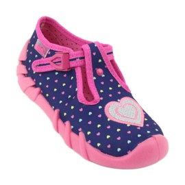 Calzado infantil befado 110P362 azul marino rosado 2